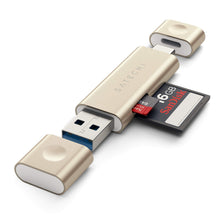 Load image into Gallery viewer, Aluminum Type-C USB 3.0 and Micro/SD Card Reader
