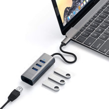 Load image into Gallery viewer, Type-C 2-in-1 USB Hub with Ethernet

