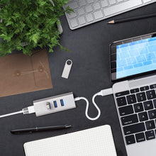 Load image into Gallery viewer, Type-C 2-in-1 USB Hub with Ethernet

