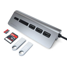 Load image into Gallery viewer, Type-C Aluminum USB Hub &amp; Card Reader
